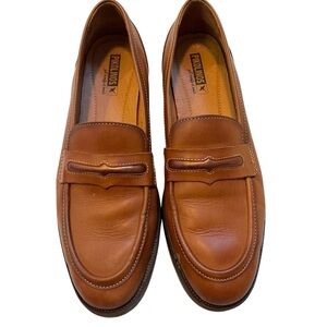 Pikolinos Puertollano Women’s Loafers 42 EU / 12 US Tan Leather Slip On Shoes